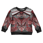 Aotearoa Iwi Ngati Toa Personalised Kid Ugly Christmas Sweater Maori Kowhaiwhai Pattern