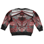 Aotearoa Iwi Ngati Toa Personalised Kid Ugly Christmas Sweater Maori Kowhaiwhai Pattern