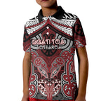 Aotearoa Iwi Ngati Toa Personalised Kid Polo Shirt Maori Kowhaiwhai Pattern