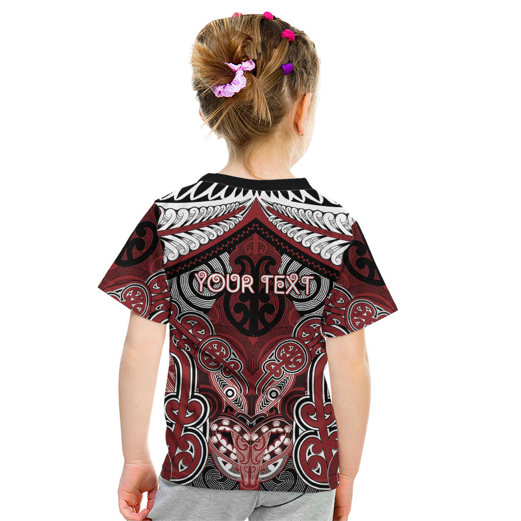 Aotearoa Iwi Ngati Toa Personalised Kid T Shirt Maori Kowhaiwhai Pattern