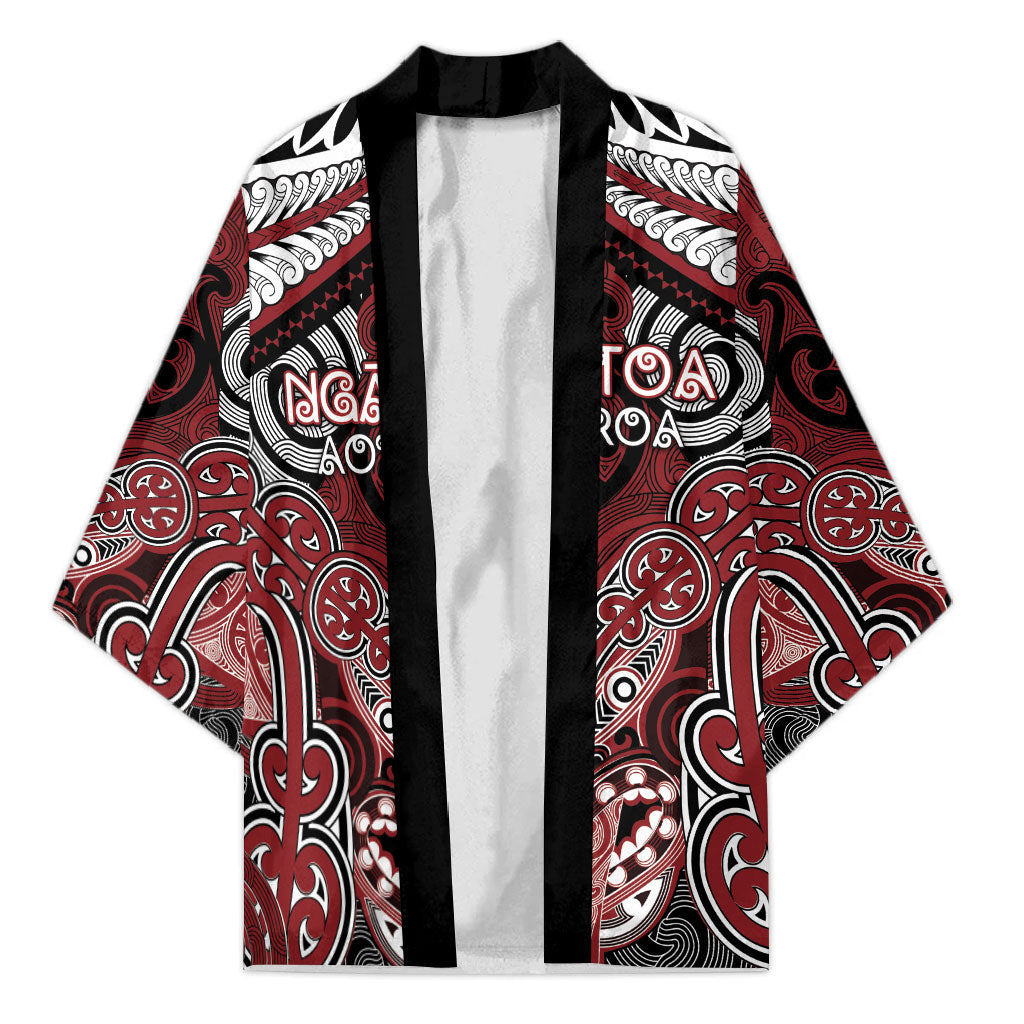 Aotearoa Iwi Ngati Toa Personalised Kimono Maori Kowhaiwhai Pattern