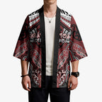 Aotearoa Iwi Ngati Toa Personalised Kimono Maori Kowhaiwhai Pattern