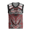 Aotearoa Iwi Ngati Toa Personalised Christmas Knitted V-Neck Vest Maori Kowhaiwhai Pattern