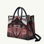 Aotearoa Iwi Ngati Toa Leather Bag Maori Kowhaiwhai Pattern