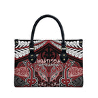 Aotearoa Iwi Ngati Toa Leather Bag Maori Kowhaiwhai Pattern
