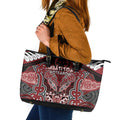 Aotearoa Iwi Ngati Toa Leather Tote Bag Maori Kowhaiwhai Pattern