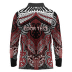 Aotearoa Iwi Ngati Toa Personalised Long Sleeve Polo Shirt Maori Kowhaiwhai Pattern