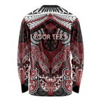 Aotearoa Iwi Ngati Toa Personalised Long Sleeve Shirt Maori Kowhaiwhai Pattern