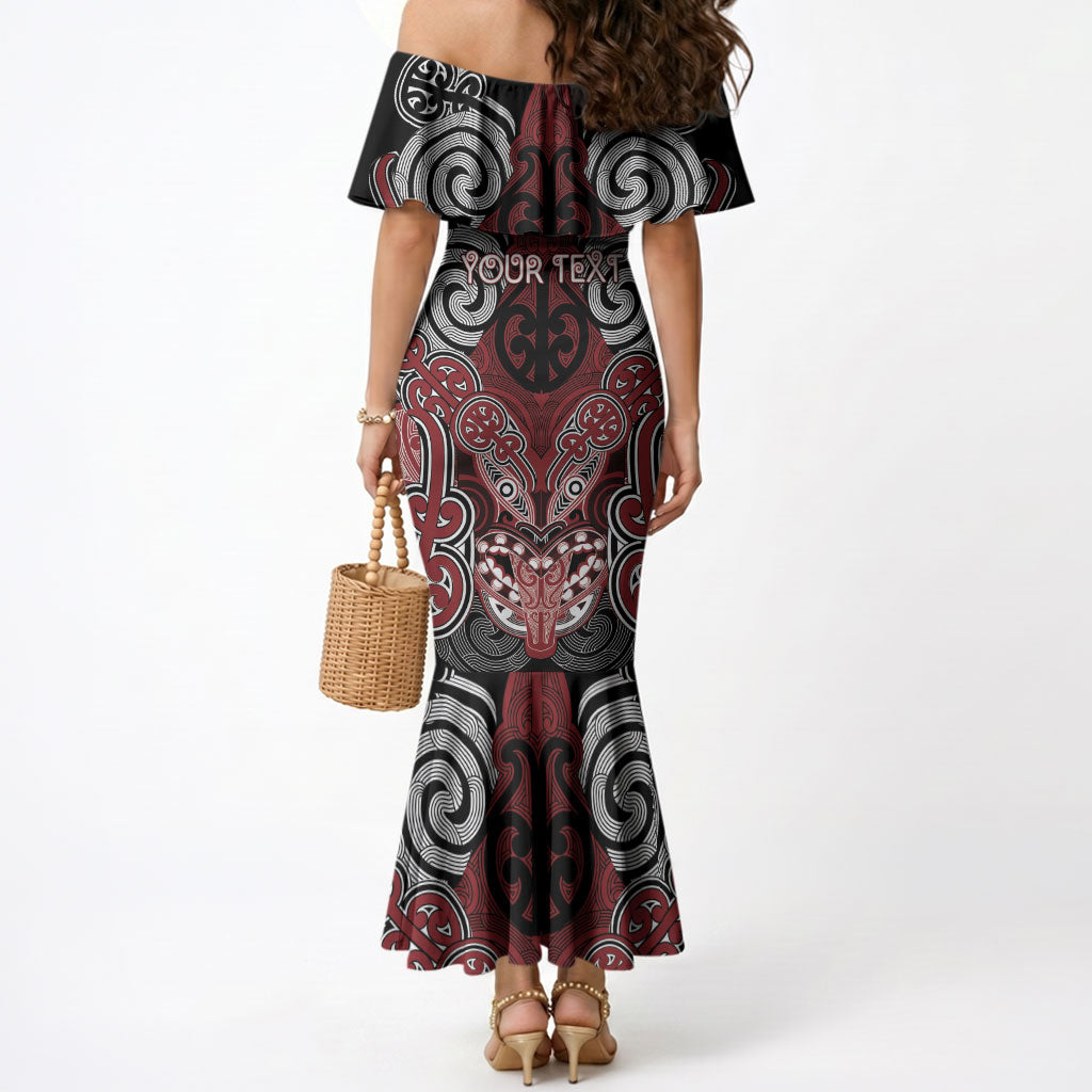 Aotearoa Iwi Ngati Toa Personalised Mermaid Dress Maori Kowhaiwhai Pattern