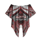 Aotearoa Iwi Ngati Toa Personalised Off Shoulder Wrap Waist Top Maori Kowhaiwhai Pattern
