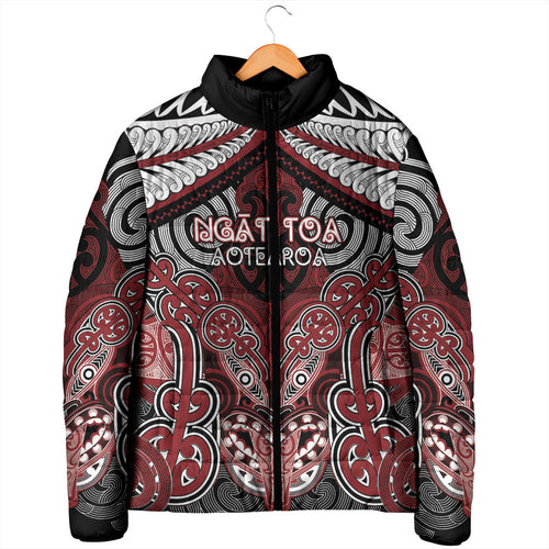 Aotearoa Iwi Ngati Toa Personalised Padded Jacket Maori Kowhaiwhai Pattern