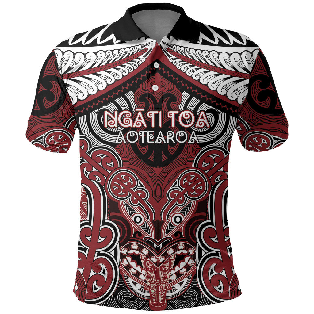 Aotearoa Iwi Ngati Toa Personalised Polo Shirt Maori Kowhaiwhai Pattern