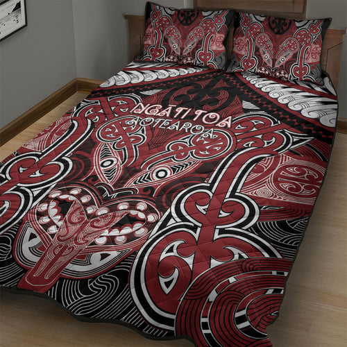 Aotearoa Iwi Ngati Toa Quilt Bed Set Maori Kowhaiwhai Pattern