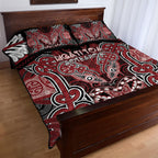 Aotearoa Iwi Ngati Toa Quilt Bed Set Maori Kowhaiwhai Pattern