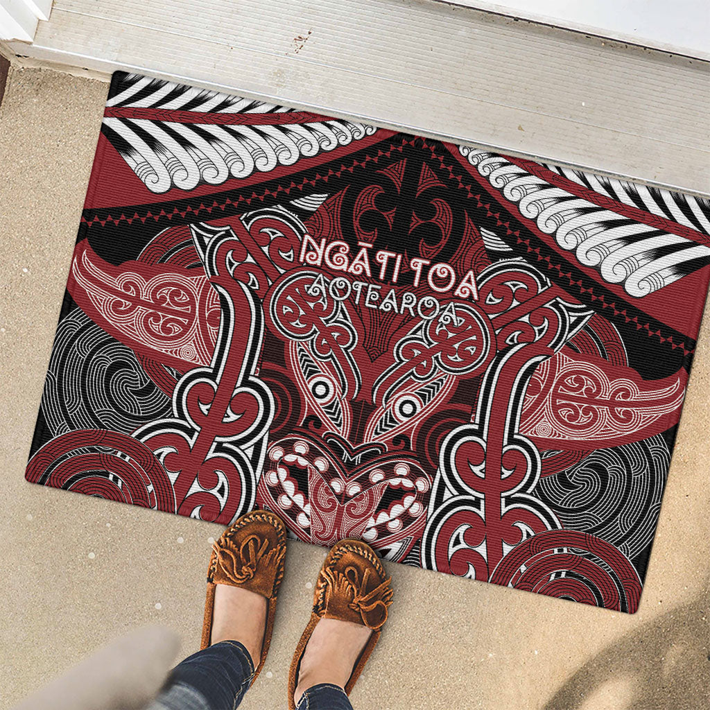 Aotearoa Iwi Ngati Toa Rubber Doormat Maori Kowhaiwhai Pattern