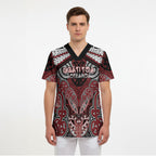 Aotearoa Iwi Ngati Toa Personalised Scrub Top Maori Kowhaiwhai Pattern