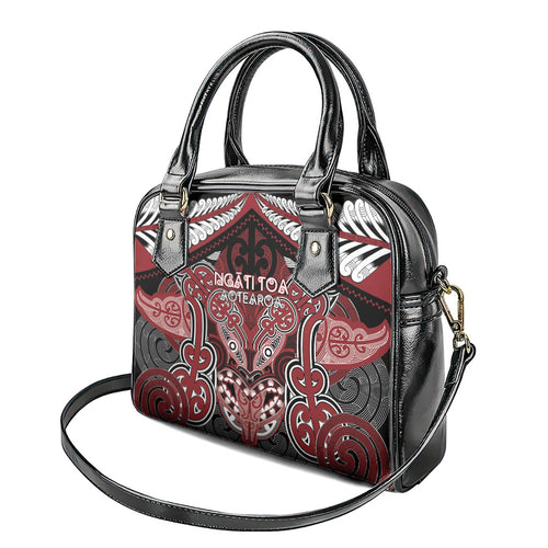 Aotearoa Iwi Ngati Toa Shoulder Handbag Maori Kowhaiwhai Pattern