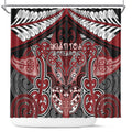Aotearoa Iwi Ngati Toa Shower Curtain Maori Kowhaiwhai Pattern