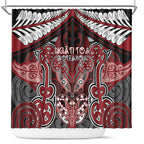 Aotearoa Iwi Ngati Toa Shower Curtain Maori Kowhaiwhai Pattern