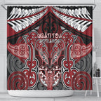 Aotearoa Iwi Ngati Toa Shower Curtain Maori Kowhaiwhai Pattern