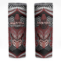 Aotearoa Iwi Ngati Toa Personalised Skinny Tumbler Maori Kowhaiwhai Pattern