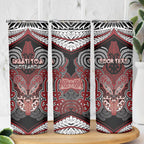 Aotearoa Iwi Ngati Toa Personalised Skinny Tumbler Maori Kowhaiwhai Pattern