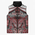 Aotearoa Iwi Ngati Toa Personalised Sleeveless Puffer Jacket Maori Kowhaiwhai Pattern