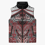 Aotearoa Iwi Ngati Toa Personalised Sleeveless Puffer Jacket Maori Kowhaiwhai Pattern