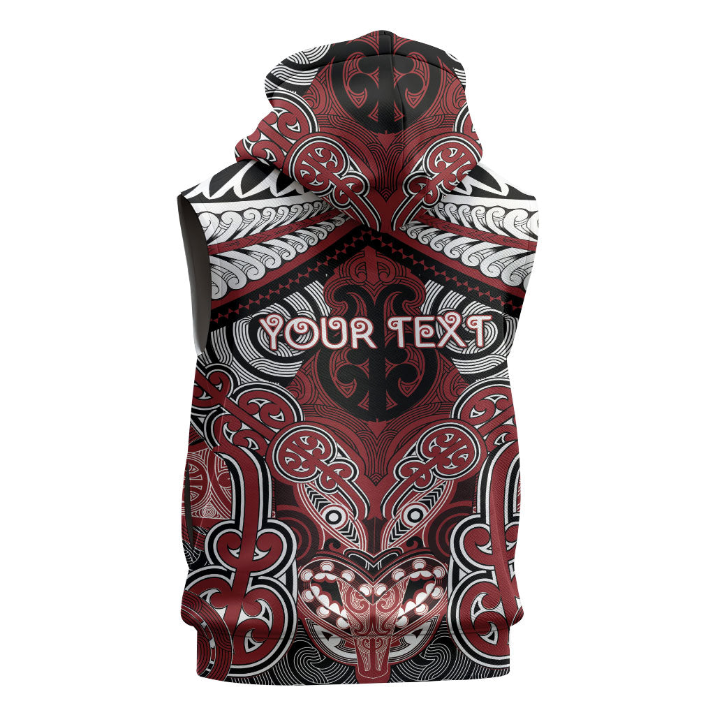 Aotearoa Iwi Ngati Toa Personalised Sleeveless Zip Hoodie Maori Kowhaiwhai Pattern