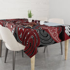 Aotearoa Iwi Ngati Toa Tablecloth Maori Kowhaiwhai Pattern