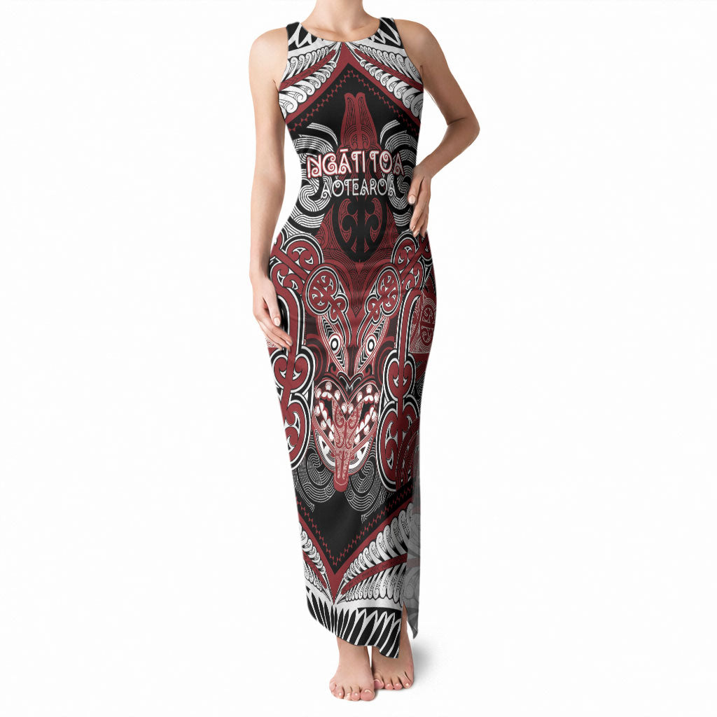 Aotearoa Iwi Ngati Toa Personalised Tank Maxi Dress Maori Kowhaiwhai Pattern