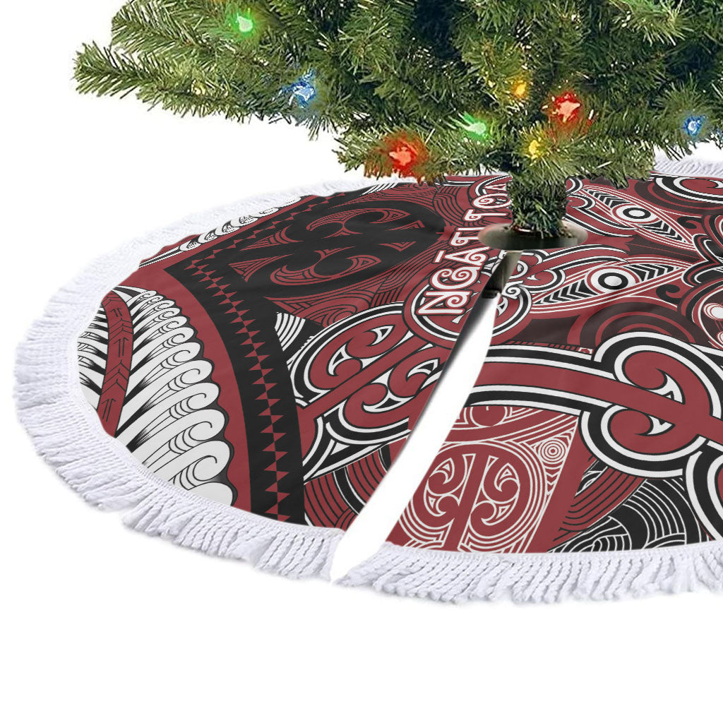 Aotearoa Iwi Ngati Toa Tree Skirt Maori Kowhaiwhai Pattern