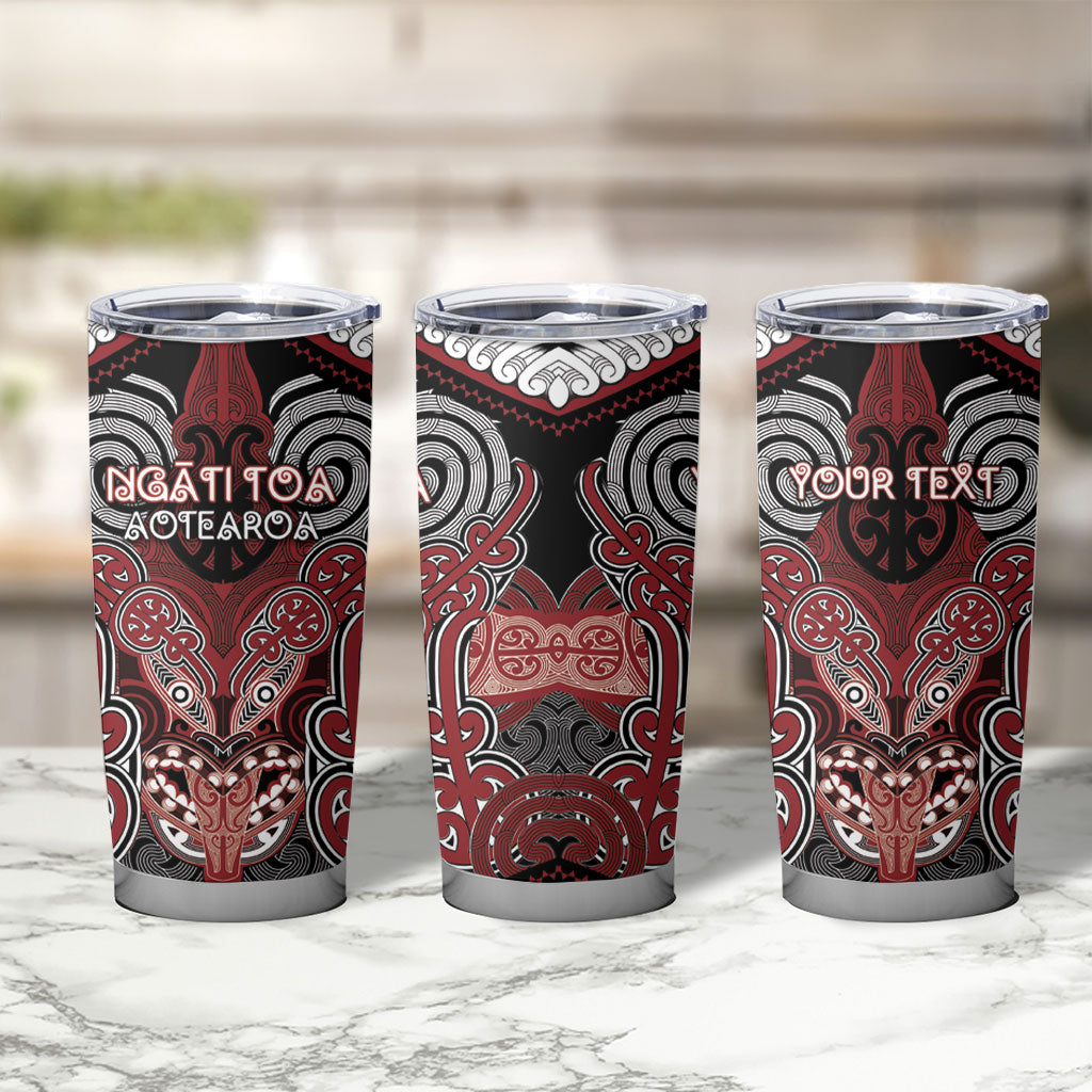 Aotearoa Iwi Ngati Toa Personalised Tumbler Cup Maori Kowhaiwhai Pattern