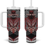 Aotearoa Iwi Ngati Toa Personalised Tumbler With Handle Maori Kowhaiwhai Pattern