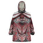 Aotearoa Iwi Ngati Toa Personalised Wearable Blanket Hoodie Maori Kowhaiwhai Pattern