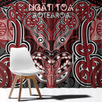 Aotearoa Iwi Ngati Toa Window Curtain Maori Kowhaiwhai Pattern