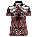 Aotearoa Iwi Ngati Toa Personalised Women Polo Shirt Maori Kowhaiwhai Pattern
