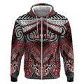 Aotearoa Iwi Ngati Toa Personalised Zip Hoodie Maori Kowhaiwhai Pattern