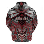 Aotearoa Iwi Ngati Toa Personalised Zip Hoodie Maori Kowhaiwhai Pattern