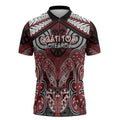 Aotearoa Iwi Ngati Toa Personalised Zipper Polo Shirt Maori Kowhaiwhai Pattern