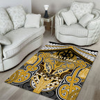 Aotearoa Iwi Ngati Tama Area Rug Maori Kowhaiwhai Pattern