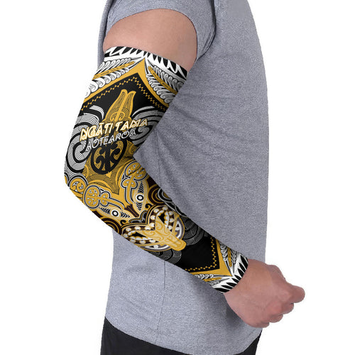 Aotearoa Iwi Ngati Tama Personalised Arm Sleeves Maori Kowhaiwhai Pattern