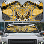 Aotearoa Iwi Ngati Tama Auto Sun Shade Maori Kowhaiwhai Pattern