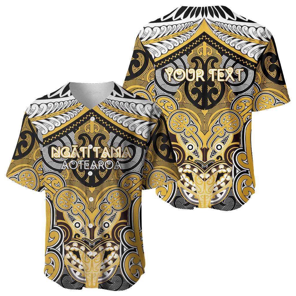 Aotearoa Iwi Ngati Tama Personalised Baseball Jersey Maori Kowhaiwhai Pattern