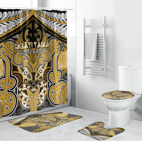 Aotearoa Iwi Ngati Tama Bathroom Set Maori Kowhaiwhai Pattern