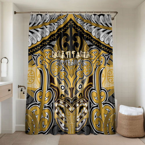 Aotearoa Iwi Ngati Tama Bathroom Set Maori Kowhaiwhai Pattern