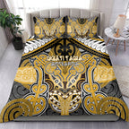 Aotearoa Iwi Ngati Tama Bedding Set Maori Kowhaiwhai Pattern