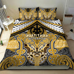 Aotearoa Iwi Ngati Tama Bedding Set Maori Kowhaiwhai Pattern