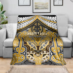 Aotearoa Iwi Ngati Tama Blanket Maori Kowhaiwhai Pattern