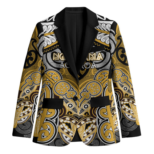 Aotearoa Iwi Ngati Tama Personalised Blazer Maori Kowhaiwhai Pattern